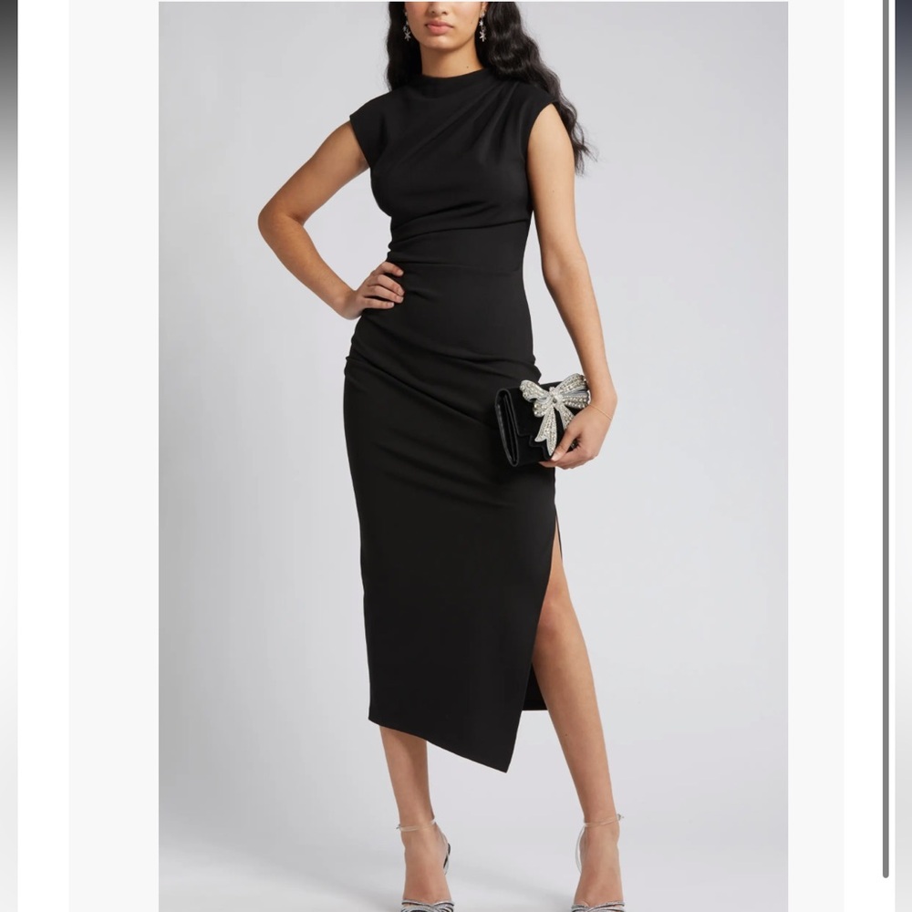 NIKKI LUND Dida Funnel Neck Cocktail Dress